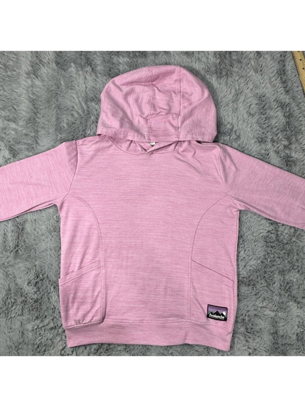 Avalanche Girls Pink Hooded Long-Sleeve Pullover Sweatshirt Size L (14/16)